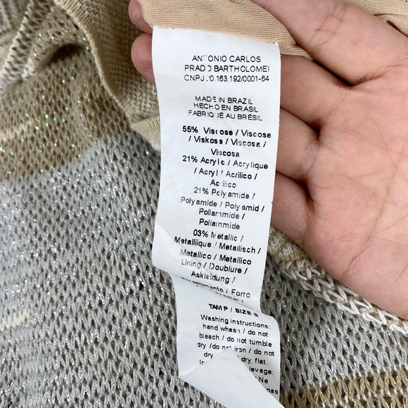 Anthropologie S Cecilia Prado Gold Knit Maxi Skirt - Picture 7 of 11